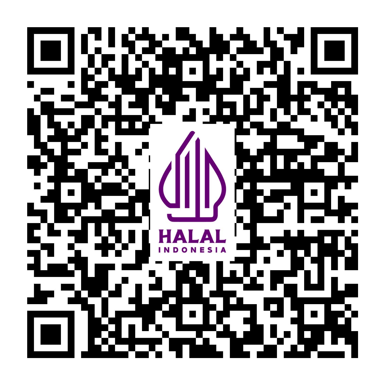 QR code for official BPJPH certificate verification