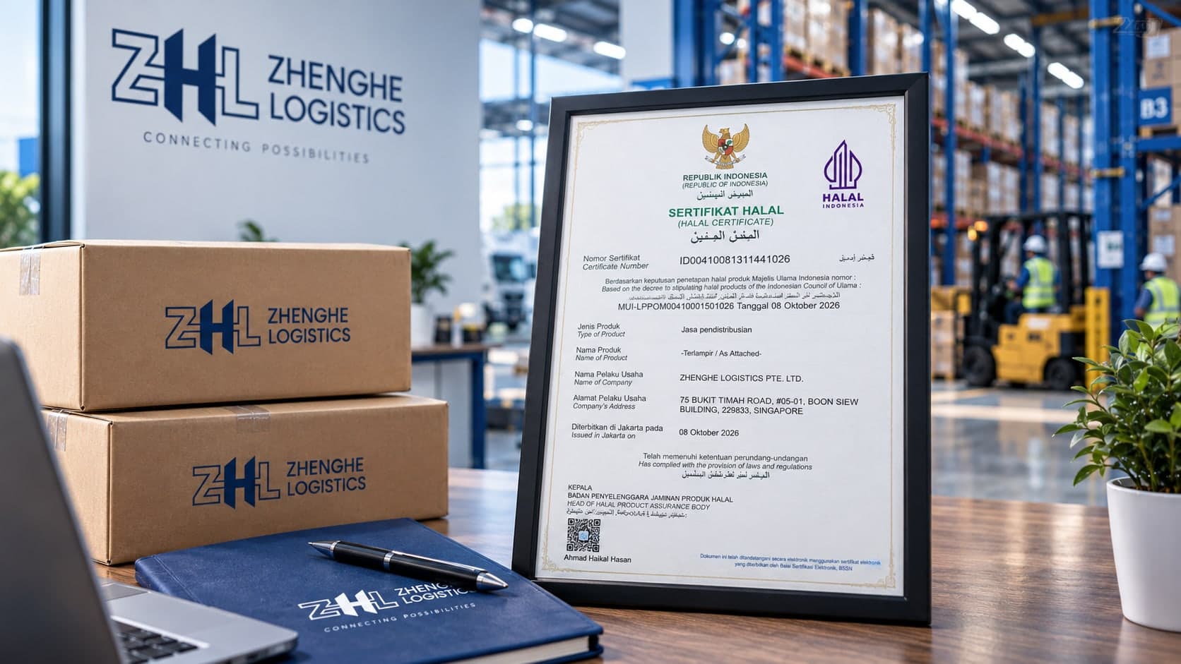 Zhenghe Logistics Achieves Halal Indonesia Certification for Transportation Services